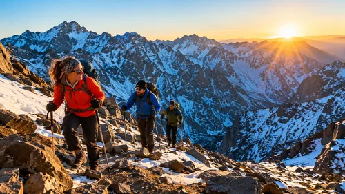 Dawn Ascent of South Cirque